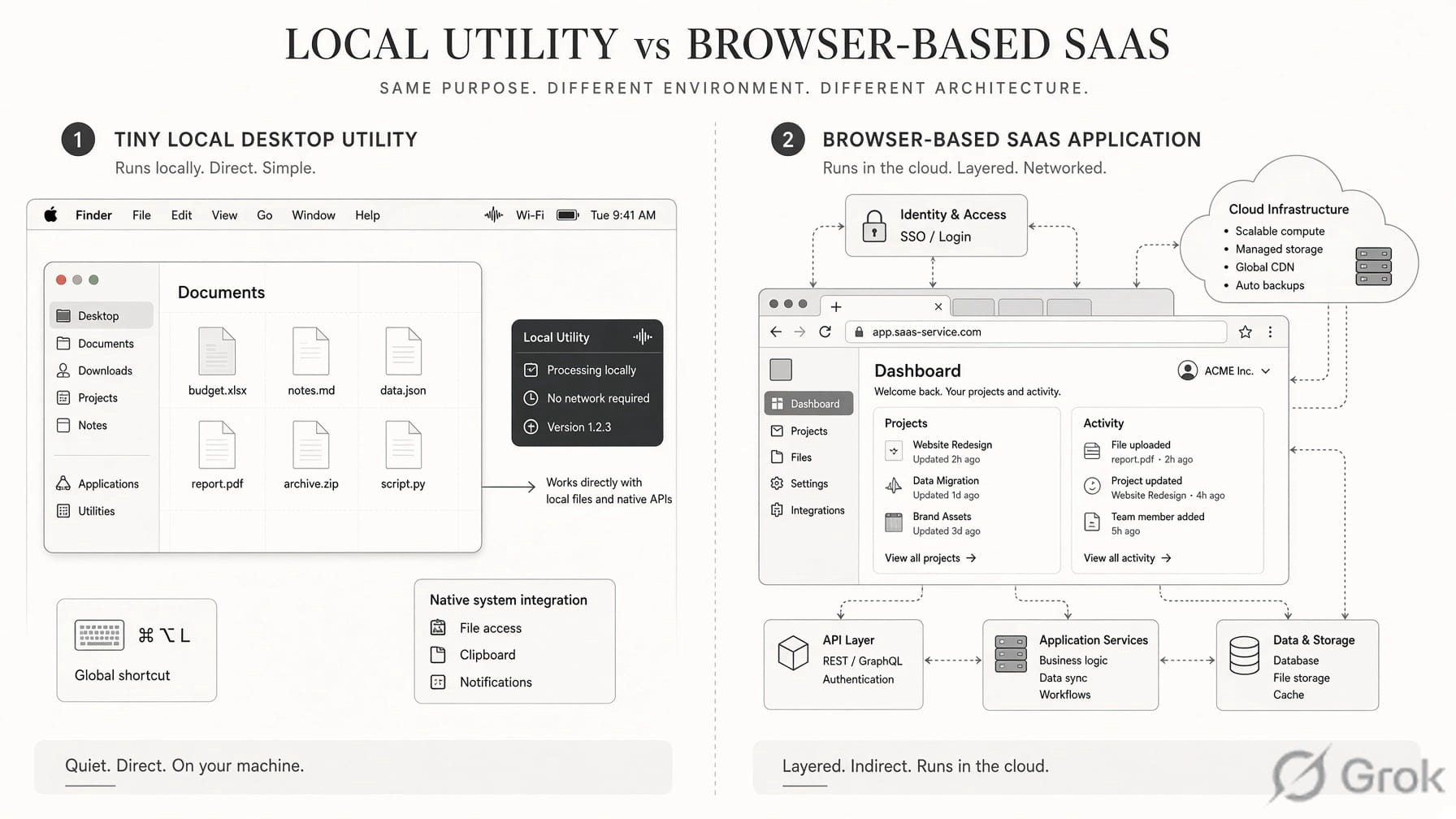 Local-first desktop utilities on macOS
