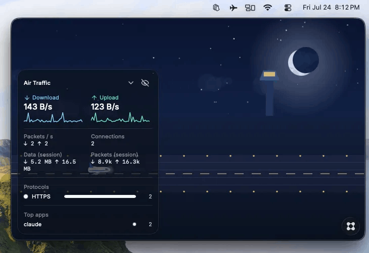NetRunway network traffic visualization